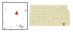 Montgomery County Kansas Incorporated and Unincorporated areas Independence Highlighted